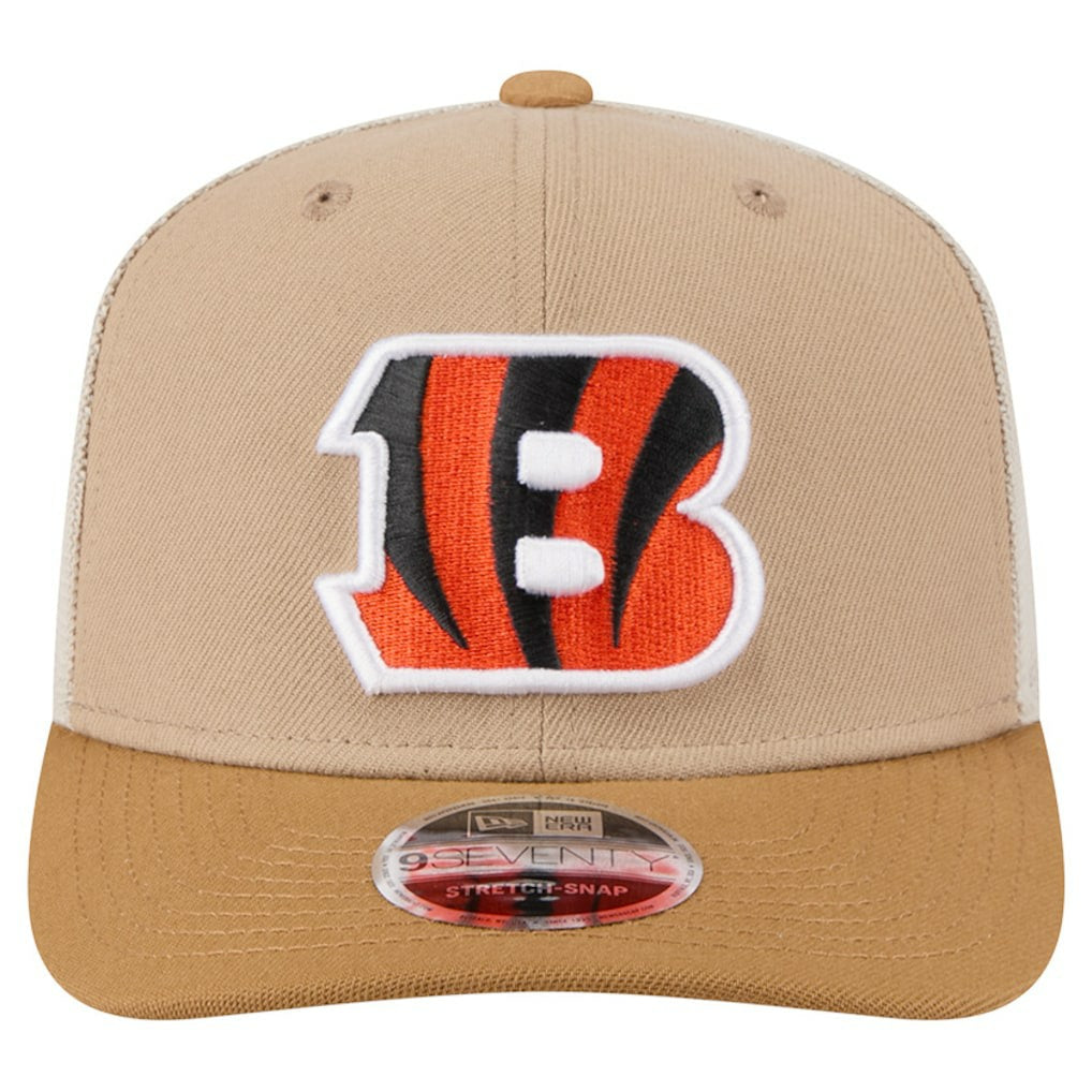 Cincinnati Bengals New Era Two-Tone Trucker 9SEVENTY Adjustable Hat Light Beige | NFL