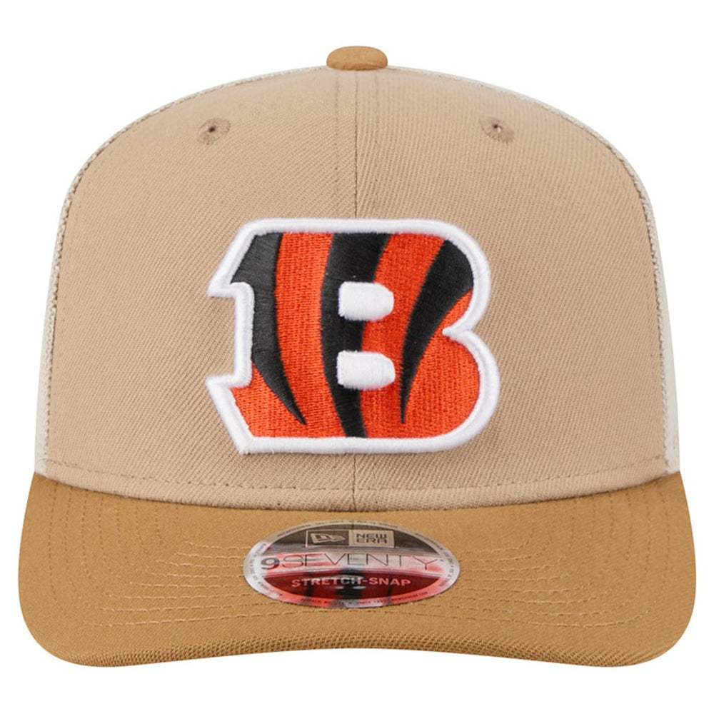 Cincinnati Bengals New Era Two-Tone Trucker 9SEVENTY Adjustable Hat Light Beige | NFL