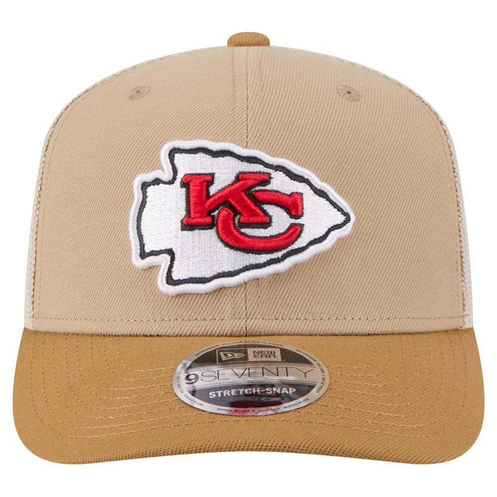 Kansas City Chiefs New Era Two-Tone Trucker 9SEVENTY Adjustable Hat Light Beige | NFL
