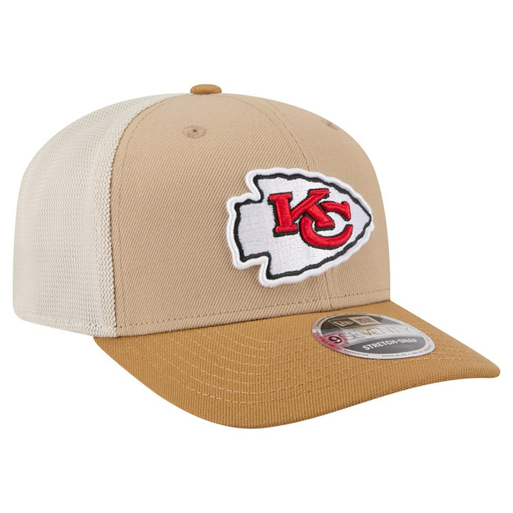 Kansas City Chiefs New Era Two-Tone Trucker 9SEVENTY Adjustable Hat Light Beige | NFL