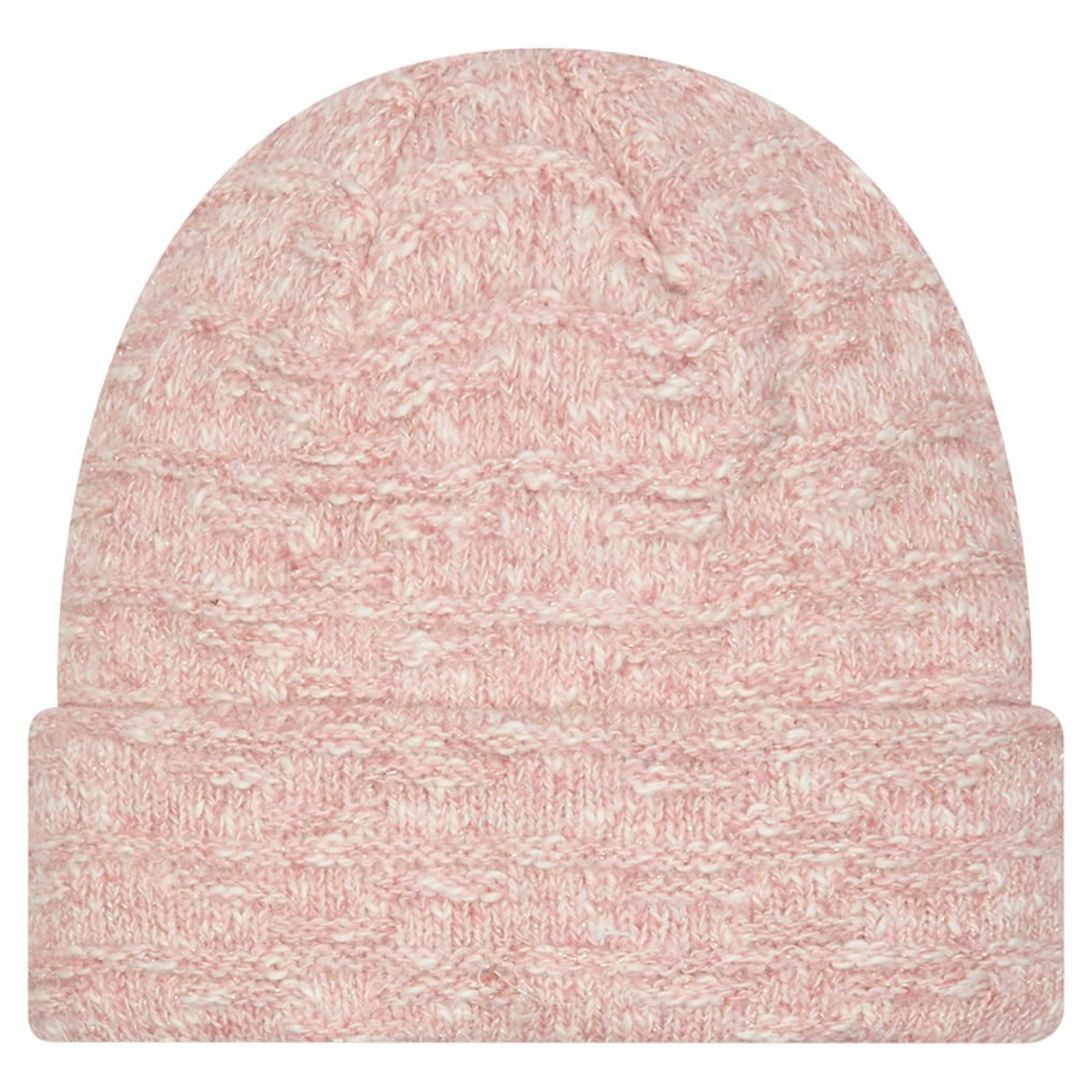 Kansas City Chiefs New Era Women's Metallic Cuffed Knit Hat Pink | NFL