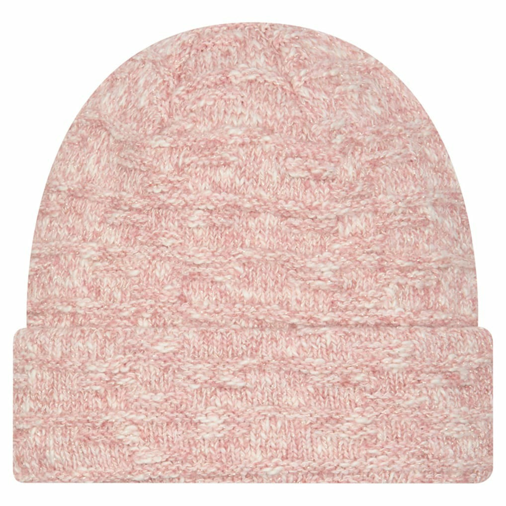 Detroit Lions New Era Women's Metallic Cuffed Knit Hat Pink | NFL