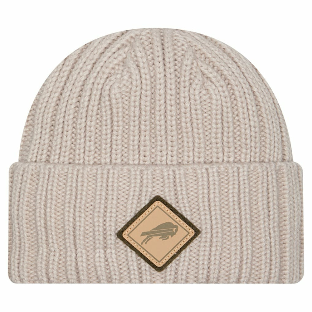 Buffalo Bills New Era Logo Applique Cuffed Knit Hat Light Beige | NFL