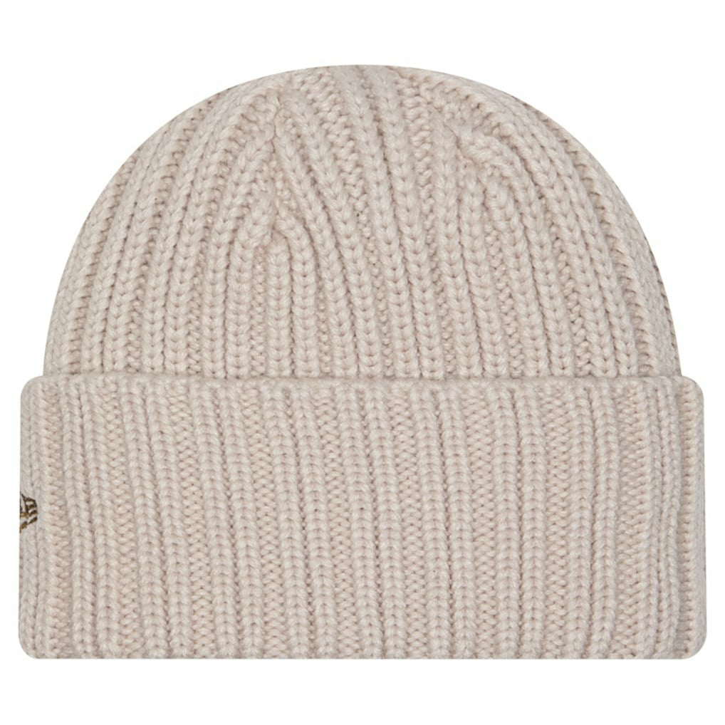 Cincinnati Bengals New Era Logo Applique Cuffed Knit Hat Light Beige | NFL