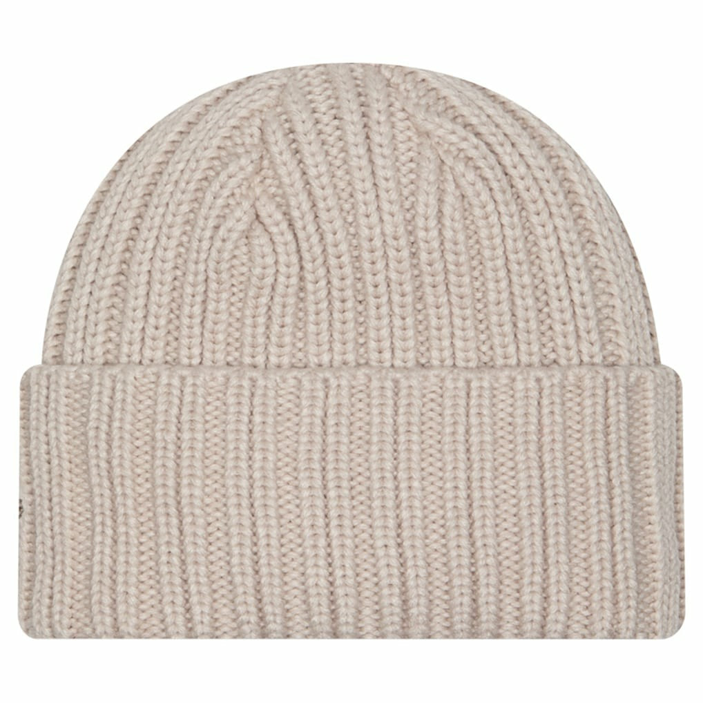 Las Vegas Raiders New Era Logo Applique Cuffed Knit Hat Light Beige | NFL