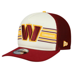 Washington Commanders New Era Banner A-Frame 9FIFTY Snapback Hat Cream/Burgundy | NFL