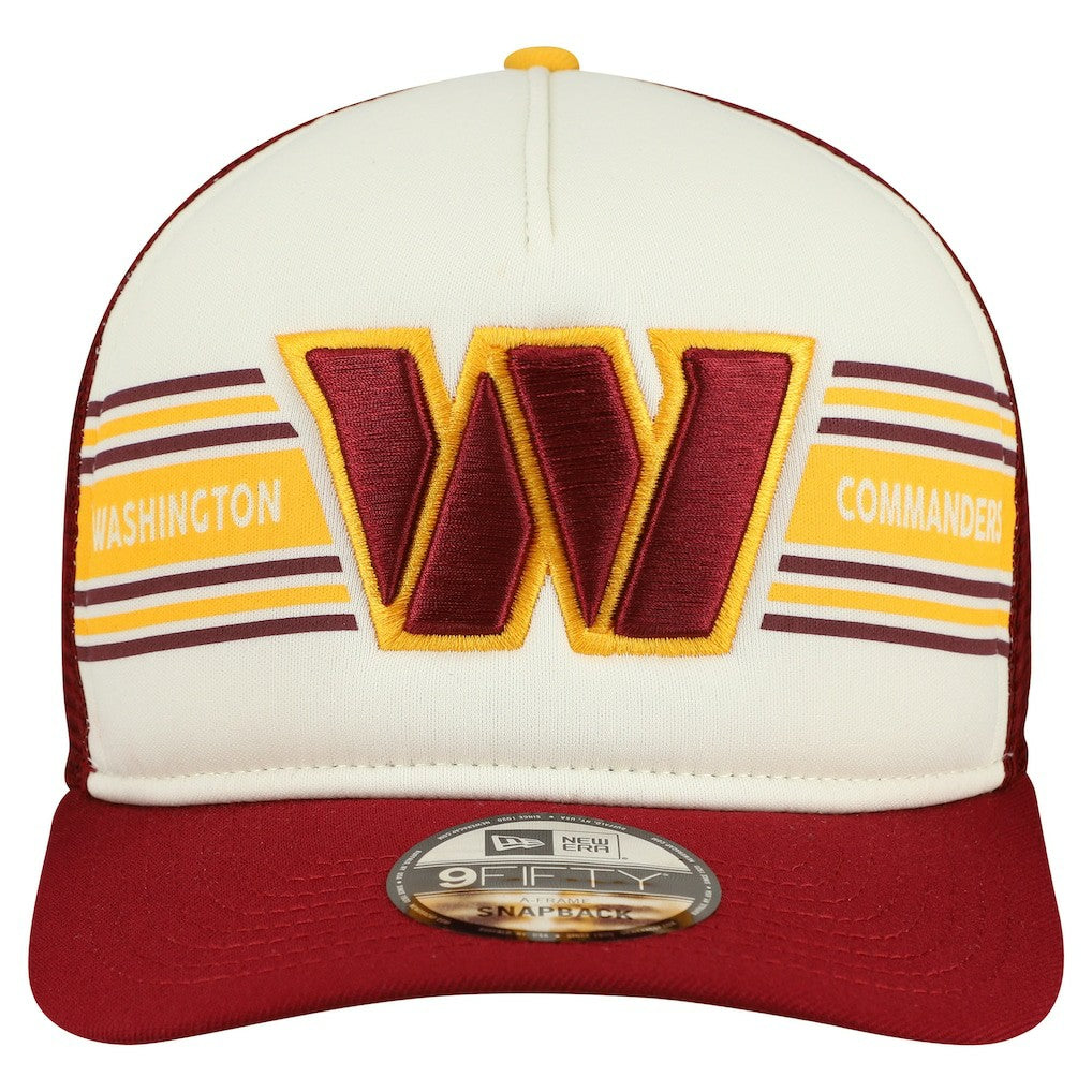Washington Commanders New Era Banner A-Frame 9FIFTY Snapback Hat Cream/Burgundy | NFL