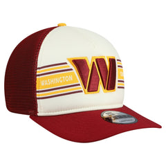 Washington Commanders New Era Banner A-Frame 9FIFTY Snapback Hat Cream/Burgundy | NFL
