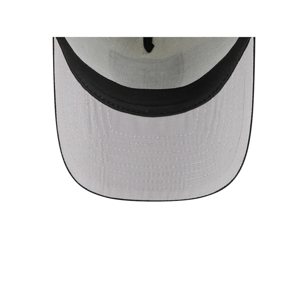 Las Vegas Raiders New Era Banner A-Frame 9FIFTY Trucker Snapback Hat Cream/Black | NFL