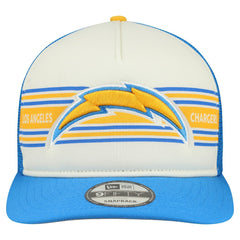 Los Angeles Chargers New Era Banner A-Frame 9FIFTY Snapback Hat Cream/Powder Blue | NFL
