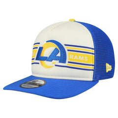 Los Angeles Rams New Era Banner A-Frame 9FIFTY Snapback Hat Cream/Royal | NFL