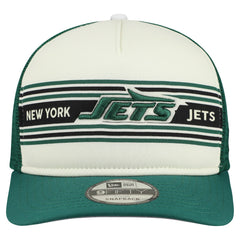 New York Jets New Era Banner A-Frame 9FIFTY Snapback Hat Cream/Green | NFL