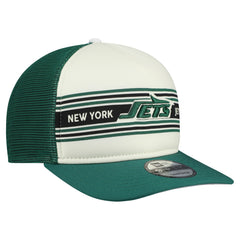 New York Jets New Era Banner A-Frame 9FIFTY Snapback Hat Cream/Green | NFL