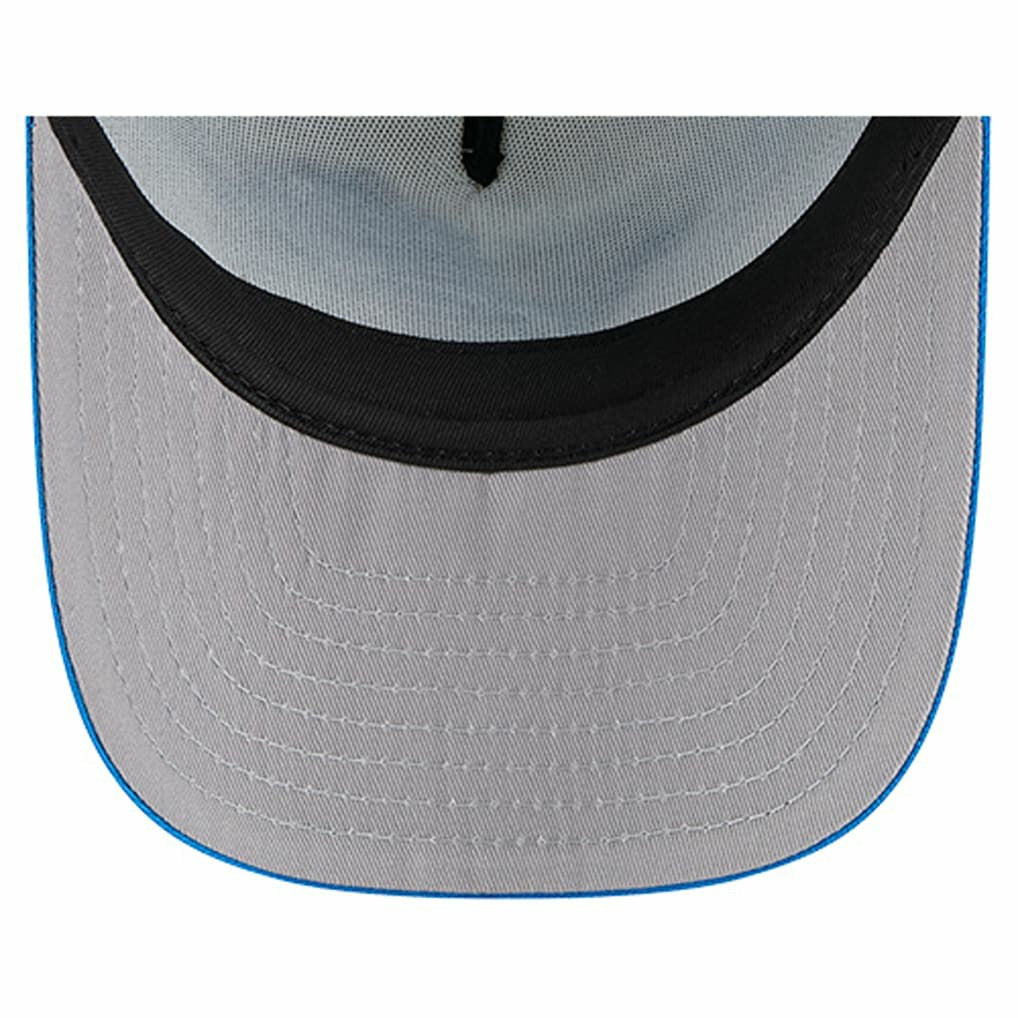 Detroit Lions New Era Banner A-Frame 9FIFTY Trucker Snapback Hat Cream/Blue | NFL