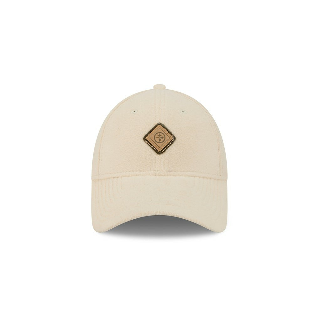 Pittsburgh Steelers New Era Women's Comfy 9FORTY Adjustable Hat Cream | NFL