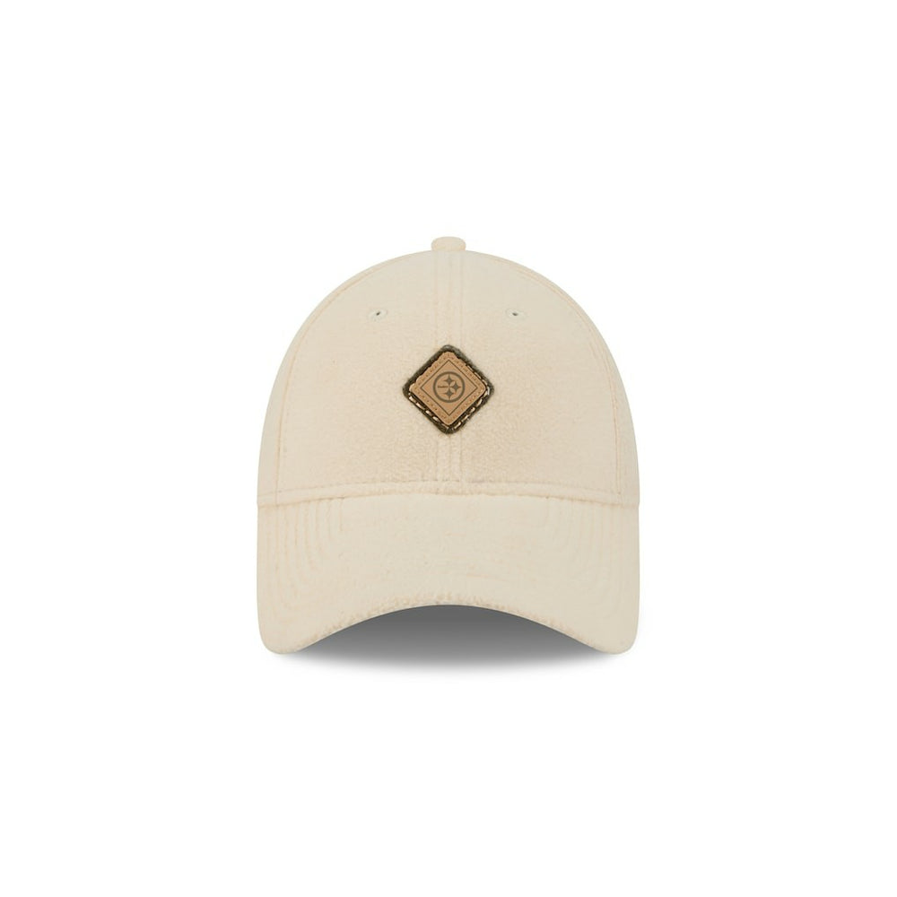 Pittsburgh Steelers New Era Women's Comfy 9FORTY Adjustable Hat Cream | NFL