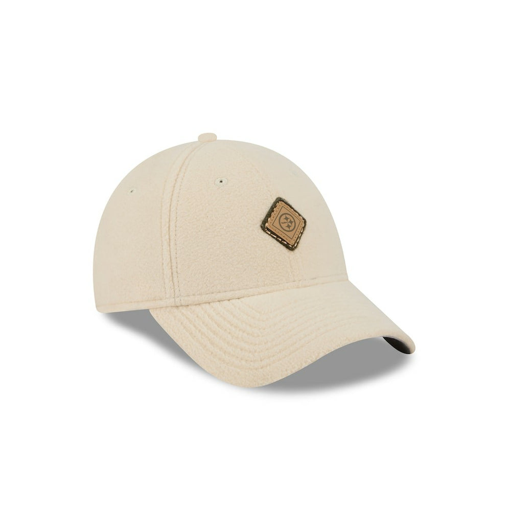 Pittsburgh Steelers New Era Women's Comfy 9FORTY Adjustable Hat Cream | NFL