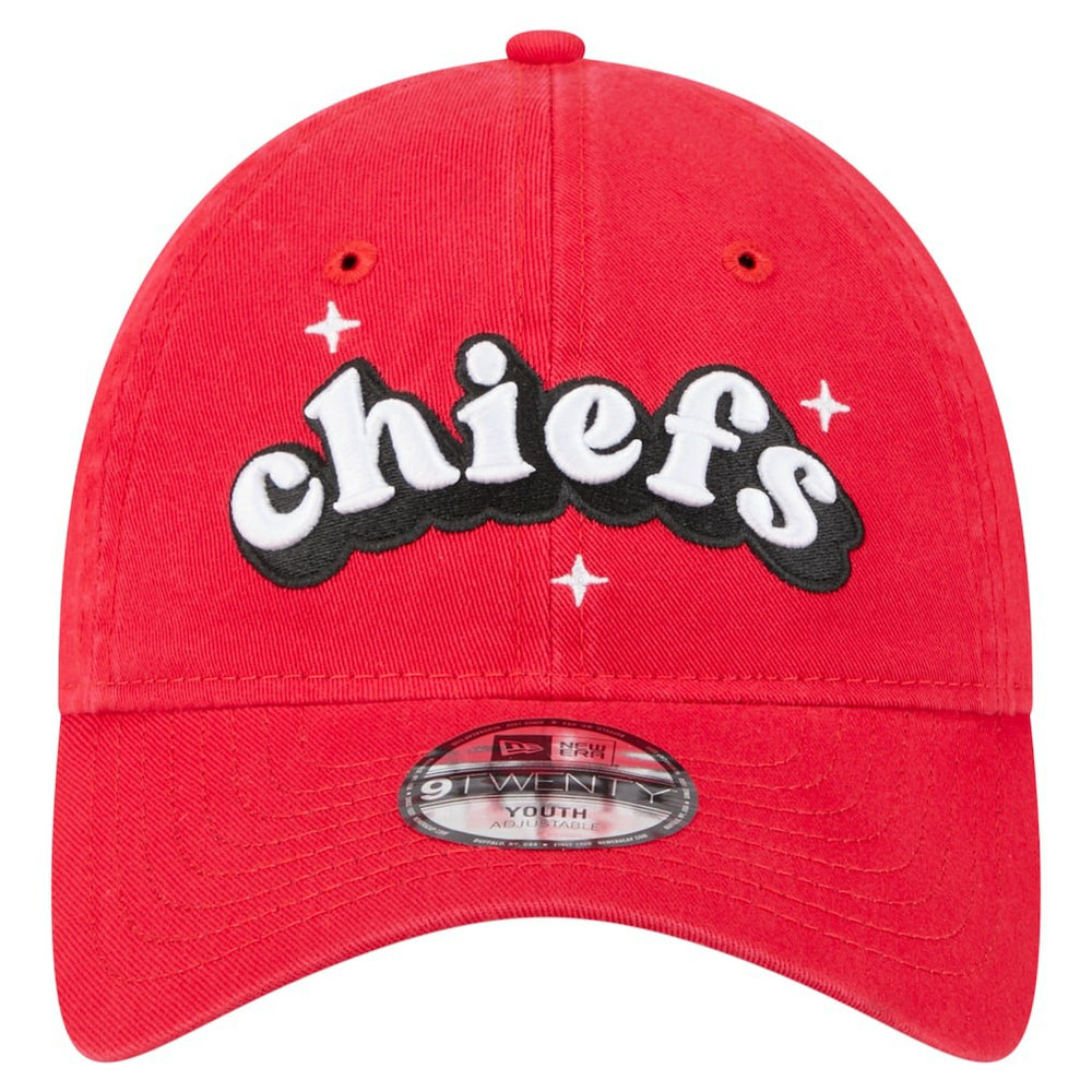 Kansas City Chiefs New Era Girls Youth Cheer 9TWENTY Adjustable Hat Red | NFL