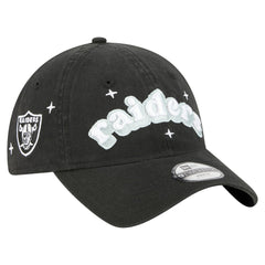 Las Vegas Raiders New Era Girls Youth Cheer 9TWENTY Adjustable Hat Black | NFL
