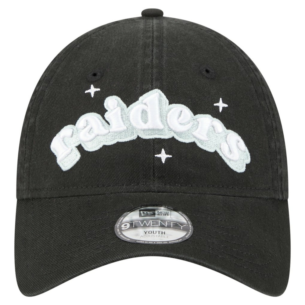 Las Vegas Raiders New Era Girls Youth Cheer 9TWENTY Adjustable Hat Black | NFL