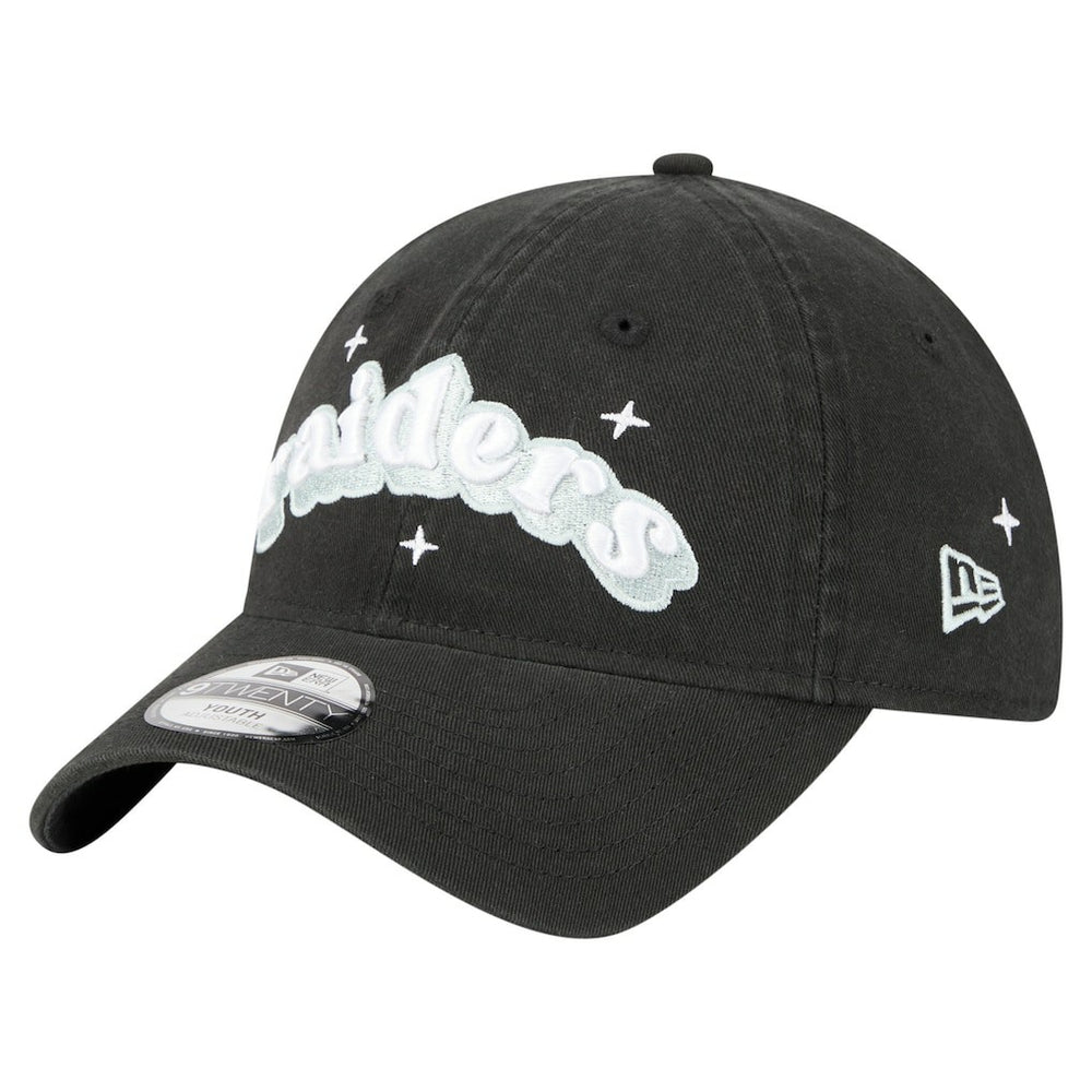 Las Vegas Raiders New Era Girls Youth Cheer 9TWENTY Adjustable Hat Black | NFL