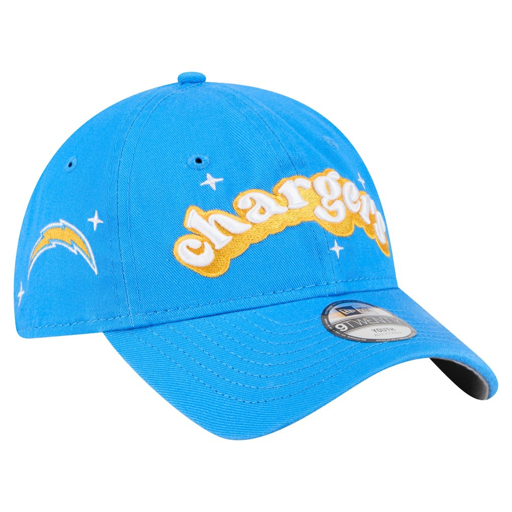 Los Angeles Chargers New Era Girls Youth Cheer 9TWENTY Adjustable Hat Powder Blue | NFL