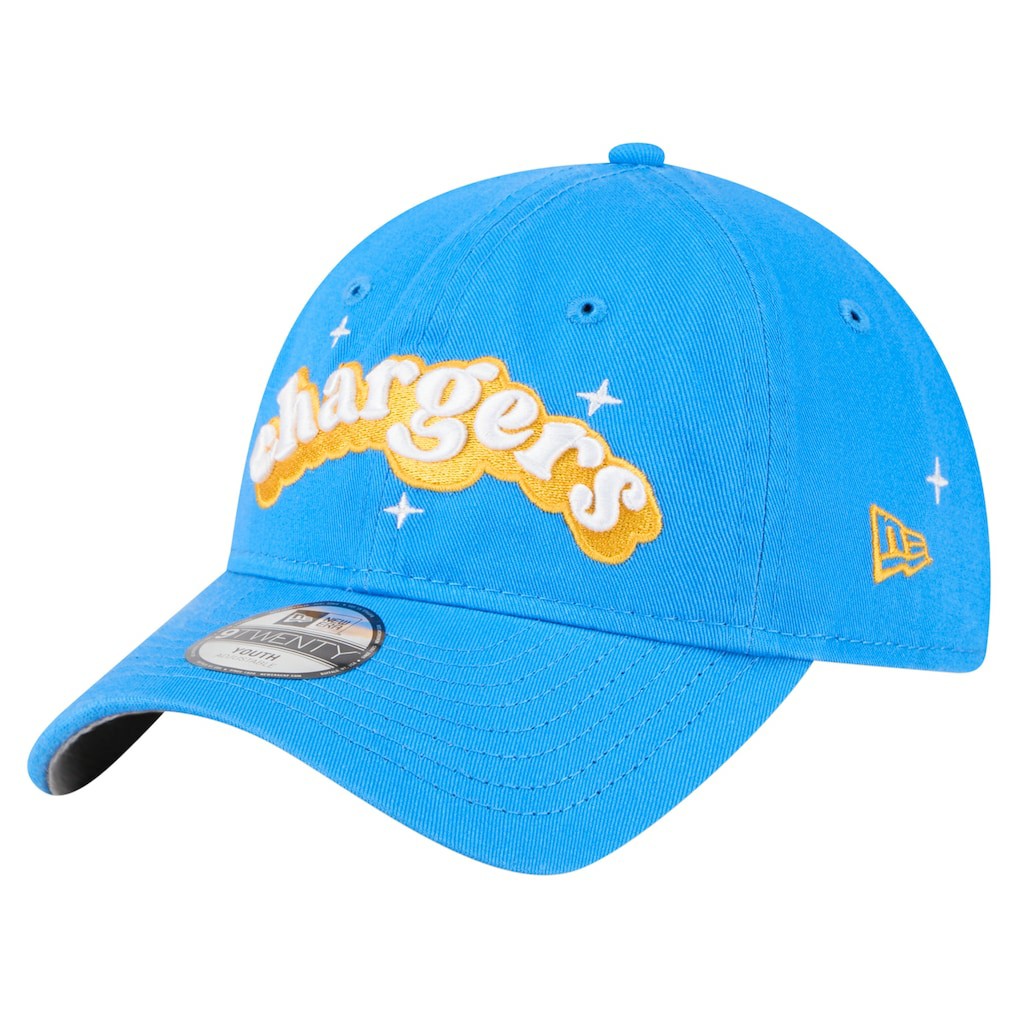 Los Angeles Chargers New Era Girls Youth Cheer 9TWENTY Adjustable Hat Powder Blue | NFL