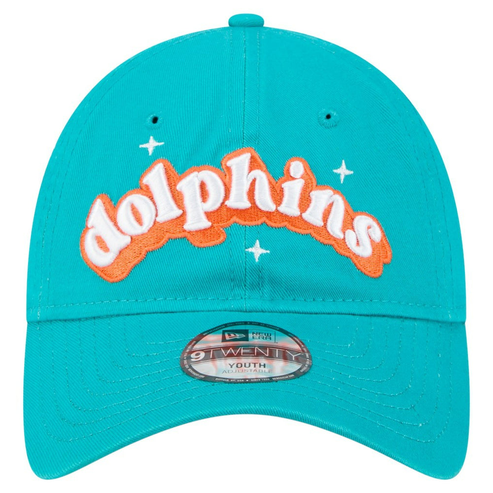 Miami Dolphins New Era Girls Youth Cheer 9TWENTY Adjustable Hat Aqua | NFL