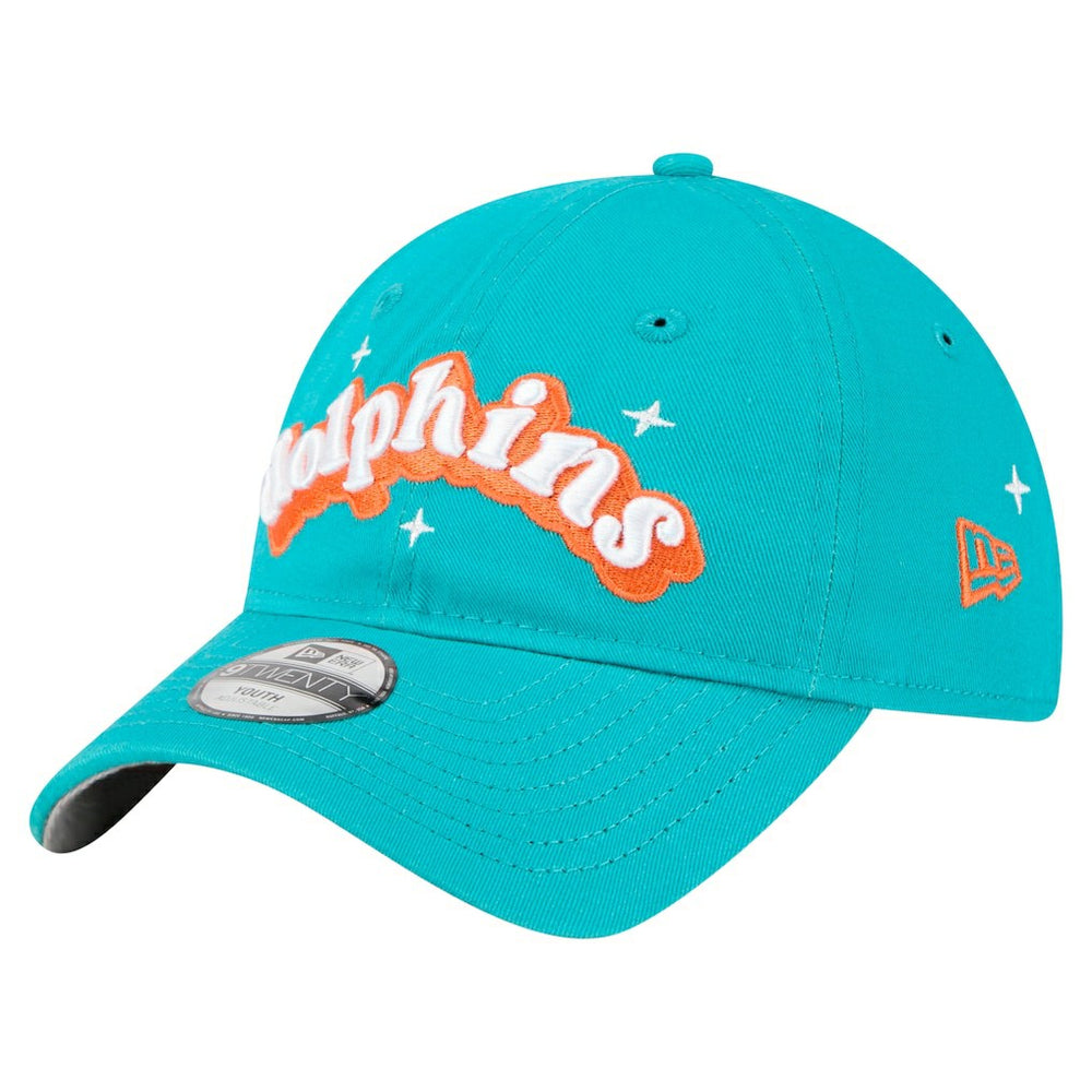 Miami Dolphins New Era Girls Youth Cheer 9TWENTY Adjustable Hat Aqua | NFL