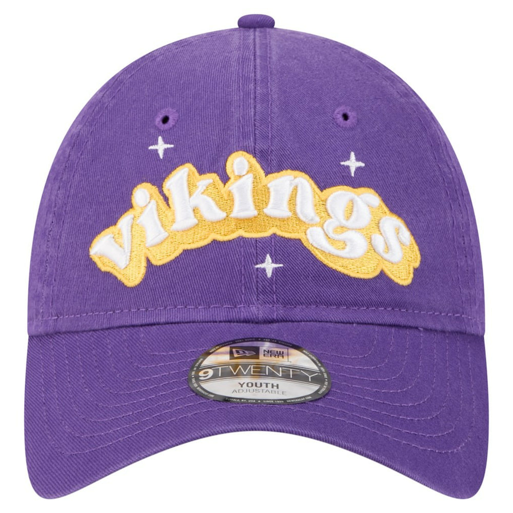 Minnesota Vikings New Era Girls Youth Cheer 9TWENTY Adjustable Hat Purple | NFL