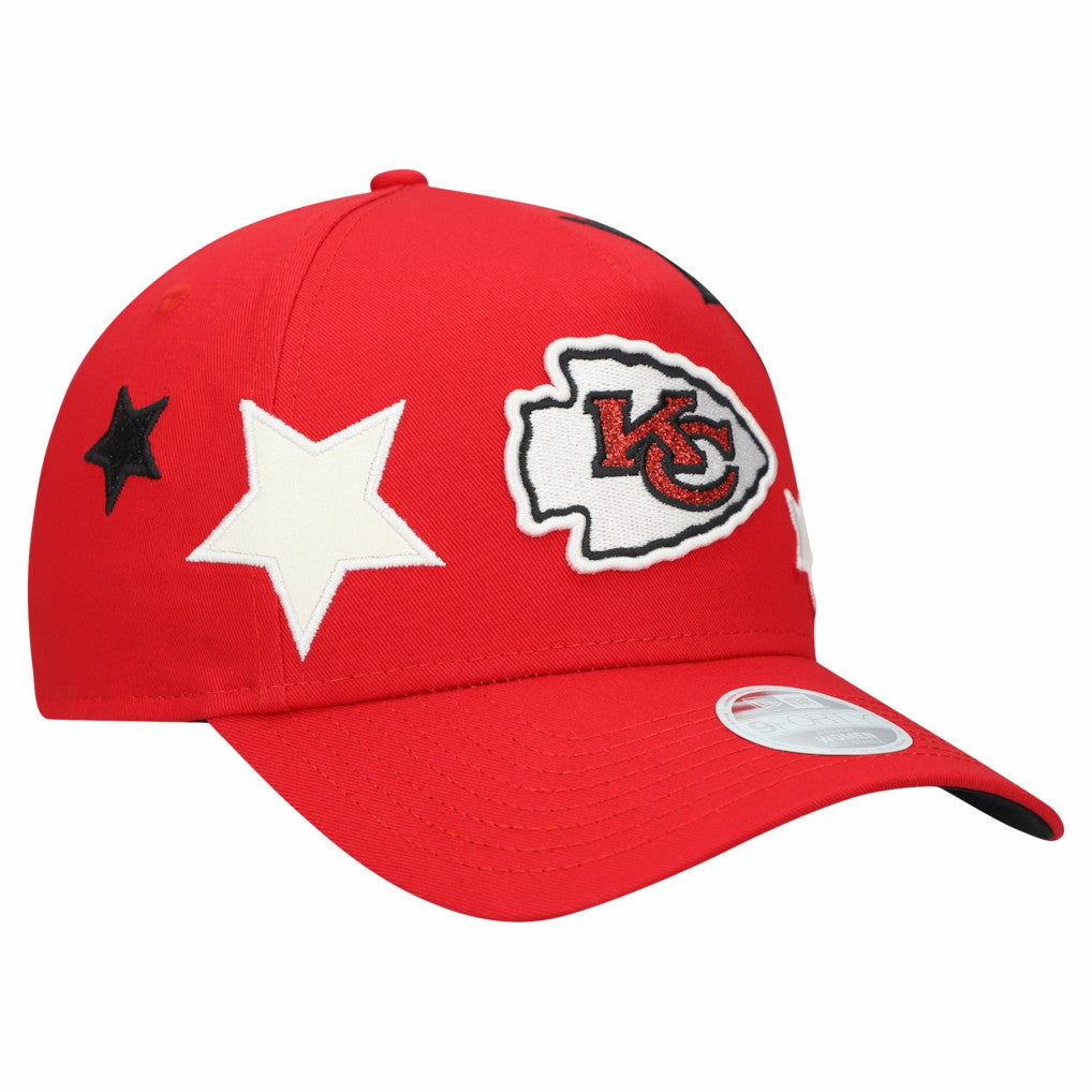 Kansas City Chiefs New Era Women's Stardom A-Frame 9FORTY Adjustable Hat Red | NFL