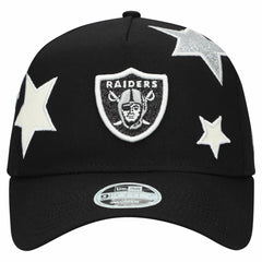 Las Vegas Raiders New Era Women's Stardom A-Frame 9FORTY Adjustable Hat Black | NFL