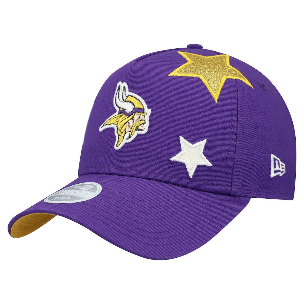 Minnesota Vikings New Era Women's Stardom A-Frame 9FORTY Adjustable Hat Purple | NFL