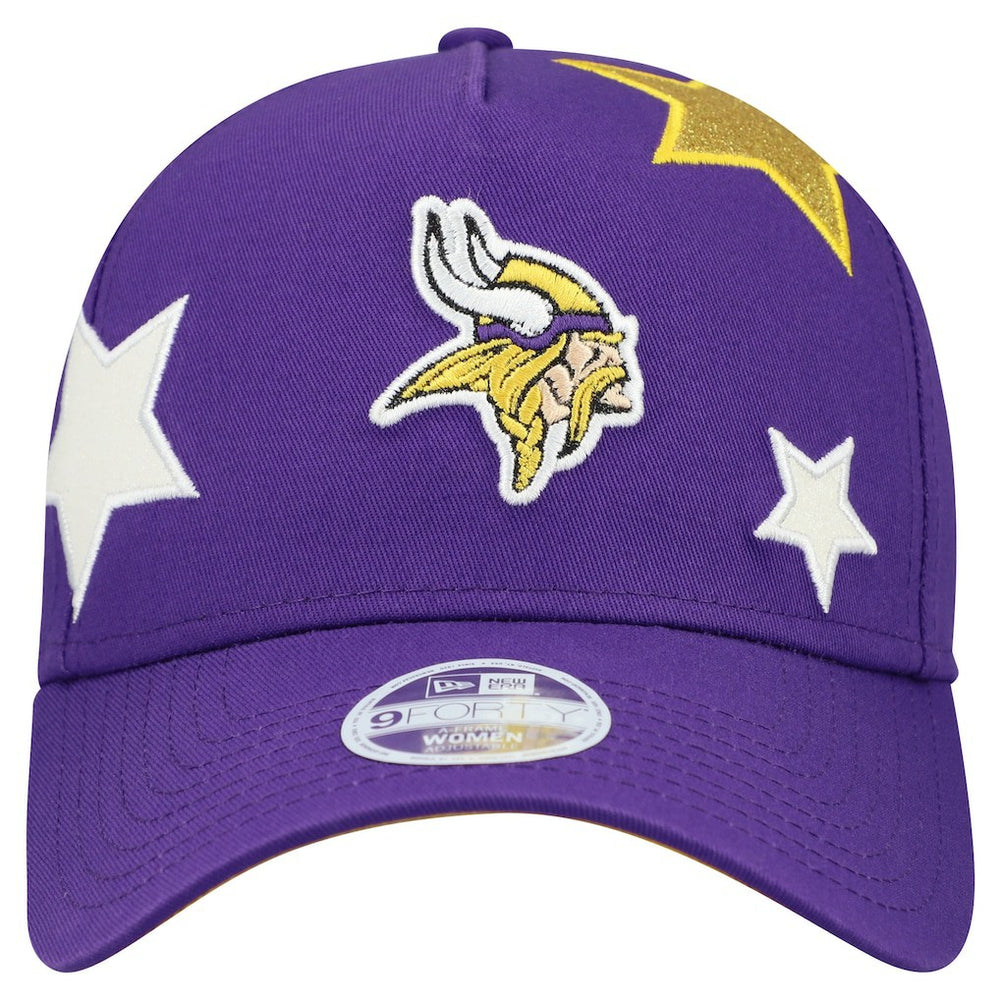 Minnesota Vikings New Era Women's Stardom A-Frame 9FORTY Adjustable Hat Purple | NFL