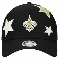 New Orleans Saints New Era Women's Stardom A-Frame 9FORTY Adjustable Hat Black | NFL