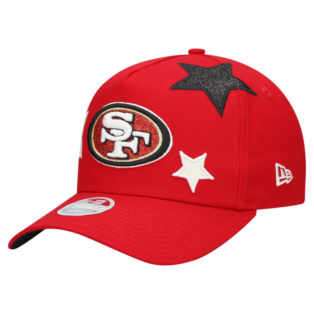 San Francisco 49ers New Era Women's Stardom A-Frame 9FORTY Adjustable Hat Scarlet | NFL
