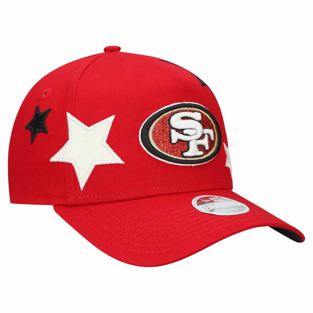 San Francisco 49ers New Era Women's Stardom A-Frame 9FORTY Adjustable Hat Scarlet | NFL