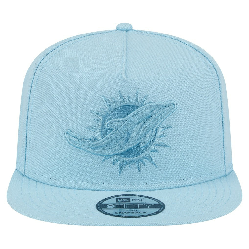 Miami Dolphins New Era Color Pack A-Frame 9FIFTY Snapback Hat Light Blue | NFL