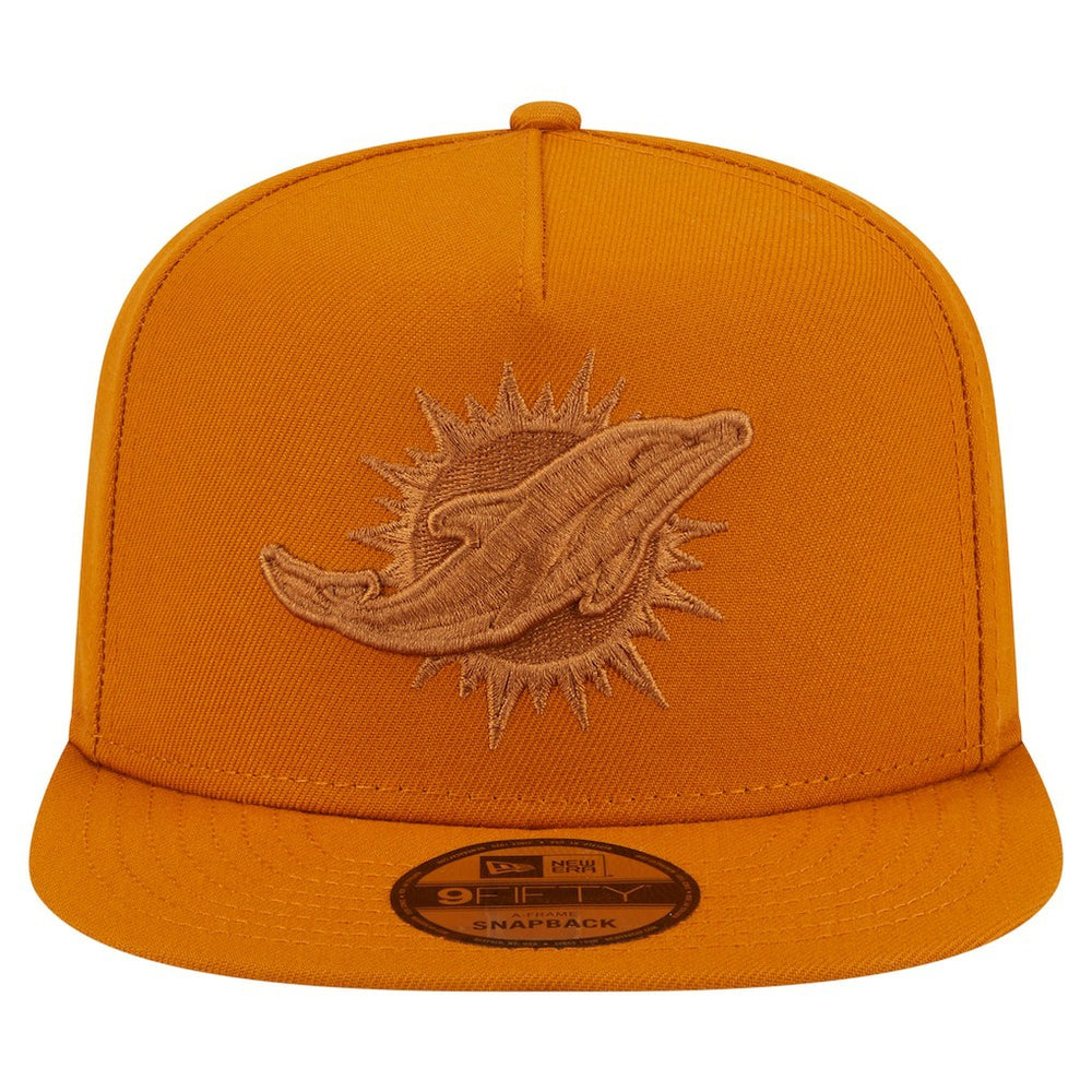 Miami Dolphins New Era Color Pack A-Frame 9FIFTY Snapback Hat Brown | NFL