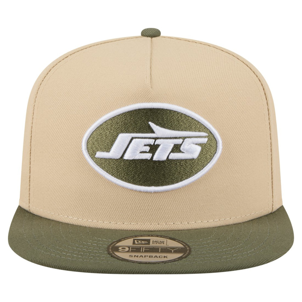 New York Jets New Era Color Pack A-Frame 9FIFTY Snapback Hat Khaki/Olive | NFL