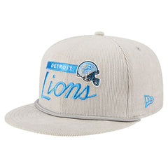Detroit Lions New Era Cord Rope Corduroy 9FIFTY Snapback Hat Gray | NFL