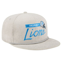 Detroit Lions New Era Cord Rope Corduroy 9FIFTY Snapback Hat Gray | NFL