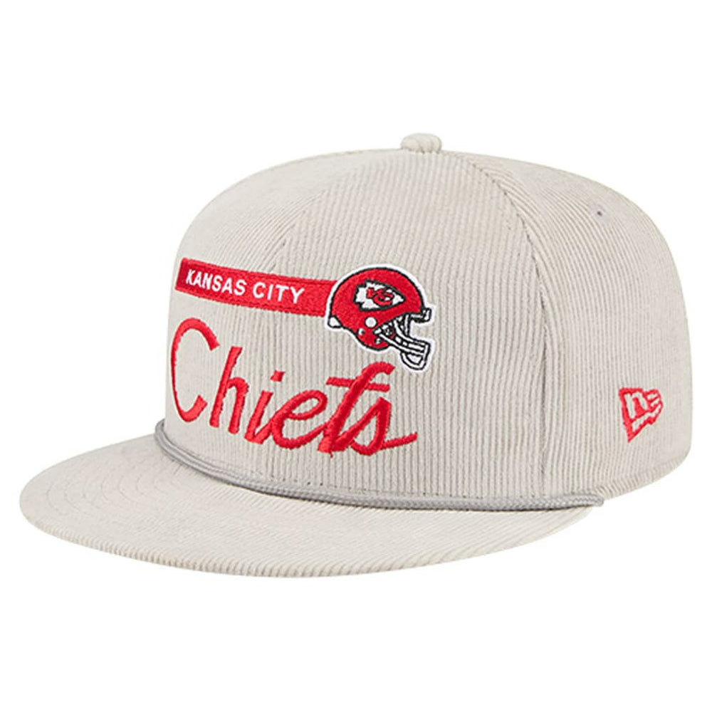Kansas City Chiefs New Era Cord Rope Corduroy 9FIFTY Snapback Hat Gray | NFL