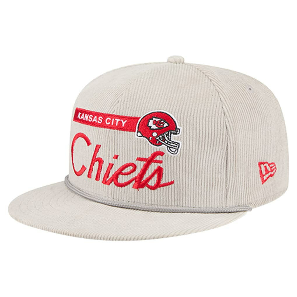Kansas City Chiefs New Era Cord Rope Corduroy 9FIFTY Snapback Hat Gray | NFL