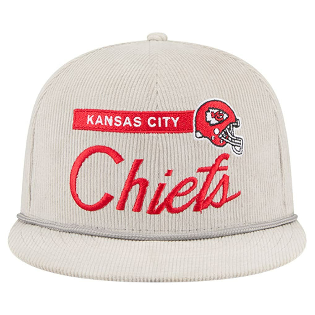 Kansas City Chiefs New Era Cord Rope Corduroy 9FIFTY Snapback Hat Gray | NFL