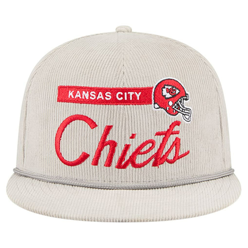 Kansas City Chiefs New Era Cord Rope Corduroy 9FIFTY Snapback Hat Gray | NFL