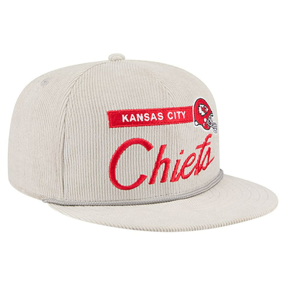 Kansas City Chiefs New Era Cord Rope Corduroy 9FIFTY Snapback Hat Gray | NFL