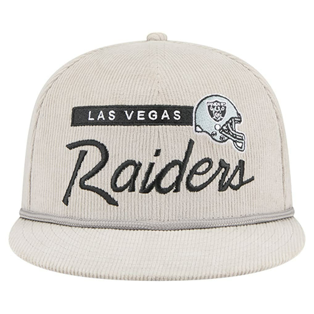 Las Vegas Raiders New Era Cord Rope Corduroy 9FIFTY Snapback Hat Gray | NFL