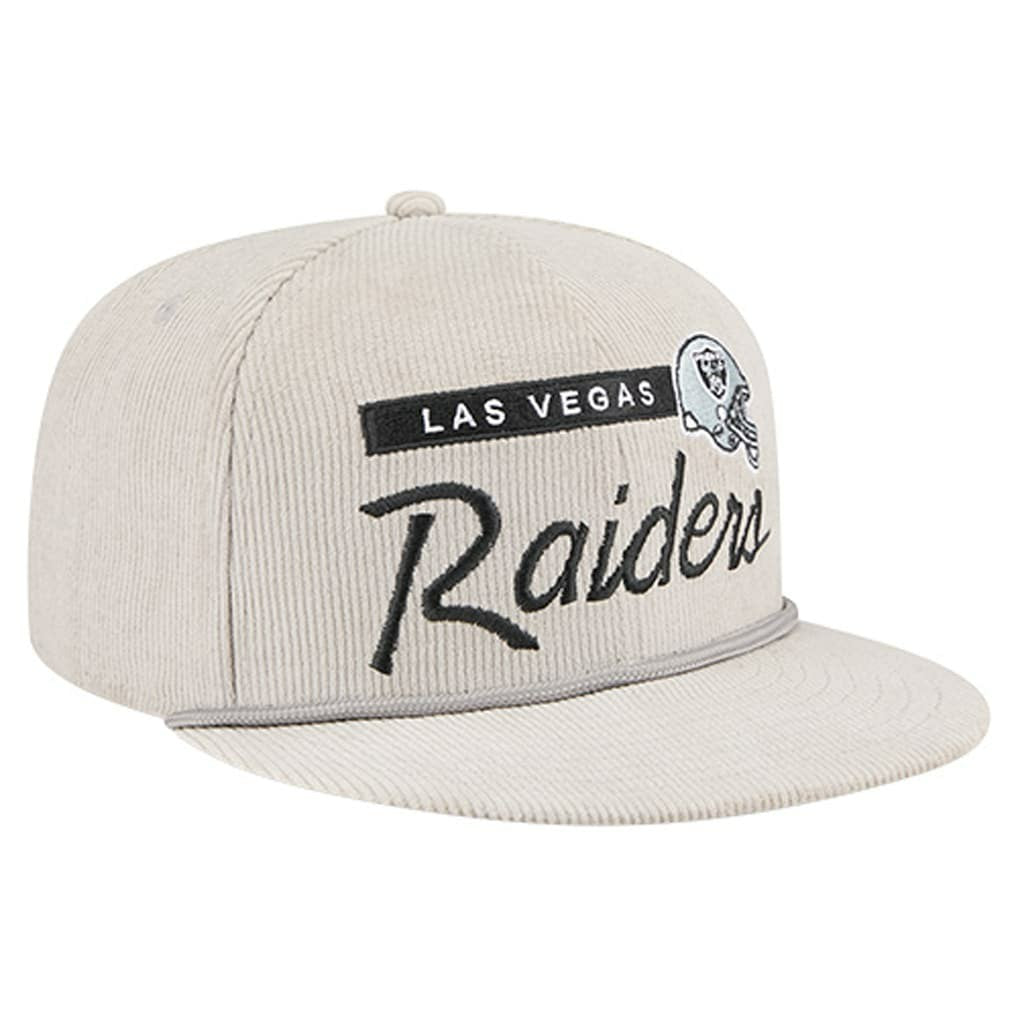Las Vegas Raiders New Era Cord Rope Corduroy 9FIFTY Snapback Hat Gray | NFL