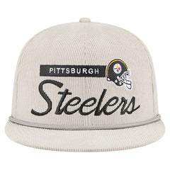 Pittsburgh Steelers New Era Cord Rope Corduroy 9FIFTY Snapback Hat Gray | NFL